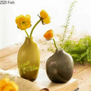 Axyaa Circular Glass Vase Desk Decoration Hydroponics Flower Pots Modern Decor
