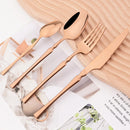 Colorful 16pcs Cutlery Set Mirror Stainless Steel Flatware by Axyaa