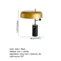 Axyaa Black Marble Art Desk Lamp for Home and Office LED Lighting