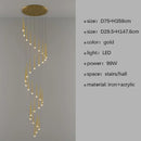 Axyaa Nordic Duplex LED Chandelier, Villa Pendant Lights for Circular Staircase & Living Room