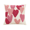 Axyaa Love Tufted Velvet Pillow Cover Cute Pink Valentine's Day Cushion Cover