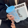 Axyaa Kawaii Bow Tumbler with Straw & Lid, BPA-Free Reusable Drinking Bottle