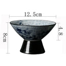 Axyaa Blue & White Porcelain Vase with Artificial Flowers: Modern Desk Decor
