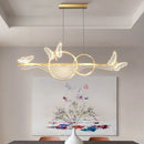 Axyaa Nordic Light Luxury LED Chandelier - Modern Black/Gold Butterfly Design