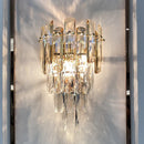 Axyaa Champagne Gold Crystal Wall Light for Bedroom and Living Room