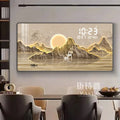 Axyaa Light Luxury Wall Clock with Digital Display and Silent Perpetual Calendar