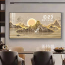 Axyaa Light Luxury Wall Clock with Digital Display and Silent Perpetual Calendar