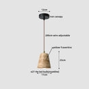 Axyaa Yellow Travertine LED Pendant Light - Japanese Style Glass Fixture for Home Décor
