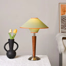 Axyaa Wooden Fabric LED Table Lamp Medieval Style Home Living Room Decoration