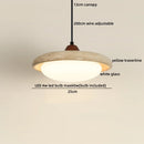 Axyaa Adjustable LED Pendant Lamp Stone Wood Hanging Light