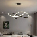 Axyaa Minimalist Ring Led Pendant Light Chandelier for Living Dining Bedroom Decor