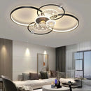 Axyaa Modern Black Gold LED Ceiling Light with Remote Control