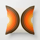 Axyaa Rainbow Tunnel Pattern Pillowcase Brown Plush Cover 45x45cm