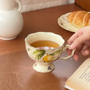 Axyaa Lemon Pattern Tea Set: Cup, Saucer, Teapot, Plate, Kettle - European Ceramic Offering