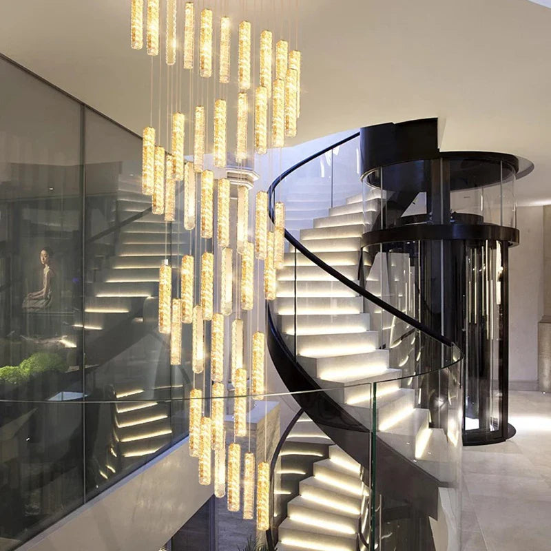 Axyaa Nordic Stair Chandelier Living Dining Pendant Ceiling Lights Indoor Lighting