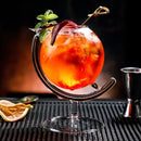 Axyaa 11oz Cocktail Glasses Set with Straw - Globe Shape Design for Drinks