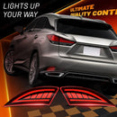 Axyaa Rear Bumper Reflector Lights for Lexus RX350 RX450h 2020-2022 - Dynamic Turn Signal