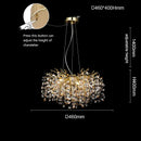 Axyaa Gold Crystal Chandelier Pendant Light for Dining & Kitchen Room