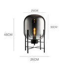 Axyaa Smoke Gray Glass Floor Lamp Industrial Style Nordic Creative Personality