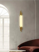 Axyaa Minimalist Gold LED Art Wall Lamp for Modern Living Spaces