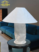 Axyaa Minimalist Wabi-sabi Tyvek Paper Floor Lamp LED E27 for Bedroom Living Room