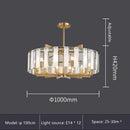 Axyaa Water Ripple Glass Chandelier: Luxury LED Lighting for Home Decor