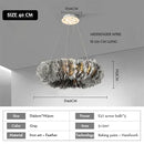 Axyaa Feather Pendant Lamps Chandelier for Home Decor Lighting