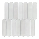 Axyaa Fish Scale Tile Stickers, Self-adhesive Backsplashes for Kitchen, Bathroom Walls