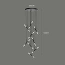 Axyaa LED Staircase Chandeliers: Modern Hanging Lights for Living Room Decor and Indoor Lighting