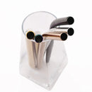 Axyaa Stainless Steel Bent Straw Set - Colorful Wide 12mm for Bubble Tea, Cocktails