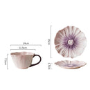Axyaa European Ceramic Flower Coffee Cup & Saucer Set