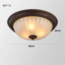Axyaa Black Bronze Ceiling Light with Frosted Glass Shade & E27 Bulb