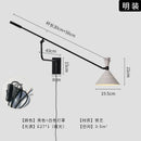 Axyaa Adjustable Long Pole Swing Arm LED Wall Lamp for Home Decor