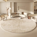 Axyaa Plush Cream Style Bedroom Carpet: Soft, Fluffy, Washable, Thicken Mat