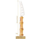 Axyaa Bamboo Cheese Knives Set - Stainless Steel Cutlery for Cheese-Lovers