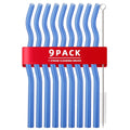 Axyaa Glass Wavy Straws Set - Eco-Friendly Reusable Colorful Drinking Straws
