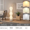 Axyaa Nordic Floor Lamp Iron Base LED Cream Lampshade Home Decor