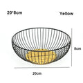 Axyaa Vine Woven Iron Fruit Plate, 6 Styles Vegetable Drain Basket for Bedroom & Bathroom