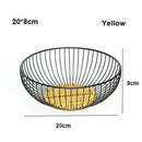 Axyaa Vine Woven Iron Fruit Plate, 6 Styles Vegetable Drain Basket for Bedroom & Bathroom