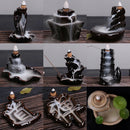 Axyaa Ceramic Incense Tower Burner | Reverse Flow Backflow Incense Ornament