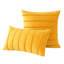 Axyaa Velvet Stripe Pillowcase for Farmhouse Rustic Christmas Decor