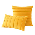Axyaa Red Green Stripe Velvet Pillow Covers 30x50cm 45x45cm 50x50cm