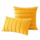 Axyaa Velvet Stripe Pillowcase Set for Farmhouse Rustic Home Decor