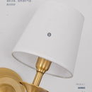 Axyaa Europe Vintage Fabric Wall Lamps Iron LED Indoor Sconces Bedroom Living Room Fixtures