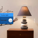 Axyaa Bionic Stone Table Lamp: Retro Nordic Wabi Sabi Style for Home Decor.