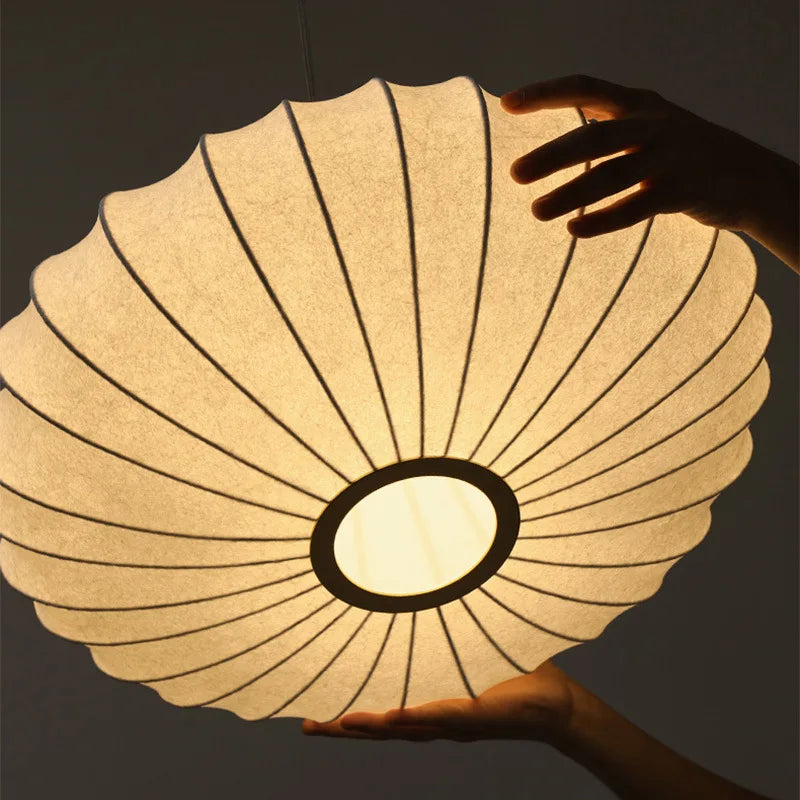 Axyaa Silk Pendant Lamp: Stylish LED Cloth Light for Home, Hotel, and Restaurant