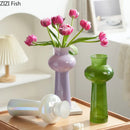 Axyaa Irregular Glass Vase Hydroponic Flower Arrangement Artistic Decorative Dried Flower Vases