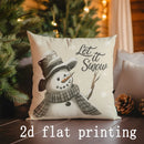 Axyaa Merry Christmas Pattern Pillowcases for Sofa, Bedroom, Car - Rectangular Cushion Cover