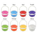 Axyaa Flower Storage Basket Round Plastic Vine Shopping Hamper