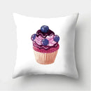 Axyaa Cupcake Pattern Decorative Cushion Cover Sofa Throw Pillowcase